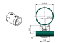 Preview: Edelstahl DURCHGEHEND Querstabhalter Ø12,0 mm/Ø42,4 mm Traversenhalter Reling Geländer Relinggeländer V4A