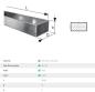 Preview: Edelstahl Profil Stange Flach 15x5 mm Geländerrohr Eckig Vierkant Voll Füllung