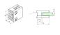 Preview: Edelstahl Glasklemme 30x30mm für Pfosten 33,7x2,0mm eckig Glashalter Klemmhalter V2A