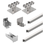 Preview: Stahl Tor-Bauteile 70x60 Schiebetore Scheunentor  3x2 Meter Schienen Rolltor 250kg