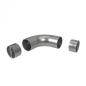Preview: Verbinder 90 Grad für Holzhandlauf 42,4 mm Rundbogen Fitting mit Adapter Edelstahl V2A Holzhandlauf Holzadapter