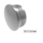 Preview: Edelstahl Endkappe 33,7x2,0 mm leicht gewölbt Handlauf Rohr V2A