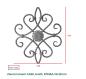 Preview: Schmiedeeisen Ornament Zaunrosette Stahlrosette Zierornament Rosette