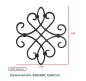 Preview: Schmiedeeisen Ornament Zaunrosette Stahlrosette Zierornament Rosette