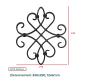 Preview: Schmiedeeisen Ornament Zaunrosette Stahlrosette Zierornament Rosette