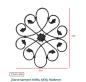 Preview: Schmiedeeisen Ornament Zaunrosette Stahlrosette Zierornament Rosette