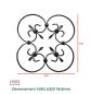 Preview: Schmiedeeisen Ornament Zaunrosette Stahlrosette Zierornament Rosette