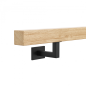 Preview: Holzhandlauf Set komplett aus Holz mit Wandhalter Handlauf Wandhandlauf Eiche 40x40mm Echtholz Massivholz