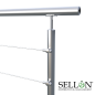 Preview: 3.0 m Edelstahl Seilgeländer Set, Bodenmontage, L3000xH900mm, Rohr 42.4, AISI304