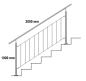 Mobile Preview: Geländer Edelstahl vertikal Reling Balustrade senkrecht SET Treppe Gelenk V2A