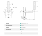 Mobile Preview: Edelstahl Handlaufträger zum Schweißen Handlaufhalter Wandhalter inkl. Abdeckrosette