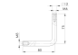 Preview: Edelstahll V2A Handlaufhalter Handlaufträger Wandhalter M6/M8 geschliffen K320 Geländer Treppe