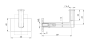 Preview: Edelstahl V2A Handlaufhalter eckig Handlaufträger Wandhalter Quadratrohr flach M8