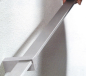 Preview: Edelstahl V2A Handlaufhalter für Profil 40x10mm Wandhalter Handalufträger eckig geschliffen K320