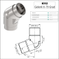 Preview: Edelstahl V2A Rohrverbinder Rohrbogen Wandanker 42,4 Rohr Verbinder Steckfitting