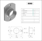 Preview: Edelstahl V2A Rohrverbinder Rohrbogen Wandanker 42,4 Rohr Verbinder Steckfitting