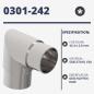 Preview: Edelstahl V2A Rohrverbinder Rohrbogen Wandanker 42,4 Rohr Verbinder Steckfitting