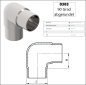 Preview: Edelstahl V2A Rohrverbinder Rohrbogen Wandanker 42,4 Rohr Verbinder Steckfitting
