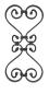 Preview: Schmiedeeisen Ornament Zaunrosette Stahlrosette Zierornament Rosette