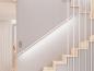 Preview: Wandhandlauf Handlauf mit LED Beleuchtung Stahl Pulverbemalt Schwarz Anthrazit Weiß 25x45 SLIM Wandhandlauf Geländer Treppe