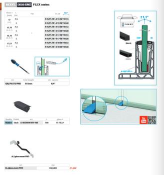 Aluminium Ganzglasgeländer L-Bodenprofil 2500mm 1,0kN Glasgeländer Satin Elox