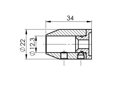 Preview: Edelstahl Querstabhalter Ø12,0 mm/FLACH Traversenhalter Reling Geländer Relinggeländer V2A