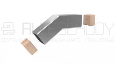 Edelstahl Verbinder 135 Grad Eckverbinder mit Holzadapter