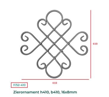 Schmiedeeisen Ornament Zaunrosette Stahlrosette Zierornament Rosette