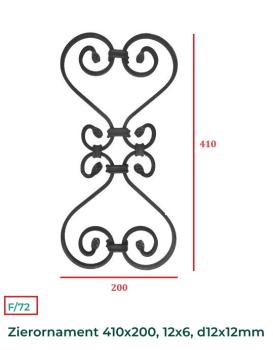 Schmiedeeisen Ornament Zaunrosette Stahlrosette Zierornament Rosette