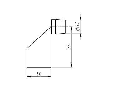 Stahl Torstopper 50x100mm verzinkt