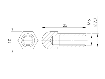 Edelstahl 3 mm Schraubterminal Drahtseilterminal Gewindeterminal Seil 3 mm Walzterminal links