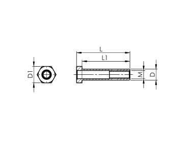 Edelstahl 3 mm Schraubterminal Drahtseilterminal Gewindeterminal Seil 3 mm Walzterminal