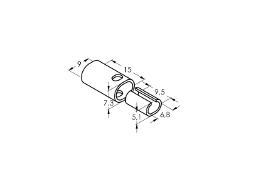 Edelstahlhalter für 2 Kabel Kabelklemme Seilclip Verbindungsstück AISI 316