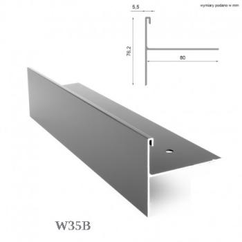 Traufenprofil W35B grau Seitenprofil