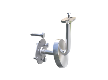 Wandhandlauf Handlauf Eiche geölt Profil 40x40 Wandhalterungen Edelstahl Handlaufträger Treppengeländer  Eckig Quadrat