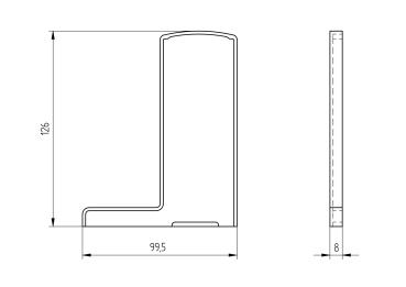 Endkappe rechts für Aluprofil AL/0006-S-E