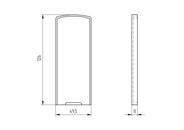 Endkappe für Aluprofil Al/0004-S-E