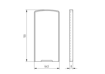 Endkappe für Aluprofil AL/0008-S-E und AL/0009-S-E