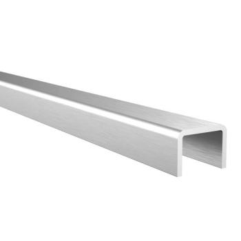 Aluminium Handlauf Profil 22x16 Nutrohr Abschlussleiste für Glasscheibe Glas Glasgeländer Balkongeländer AL-elox
