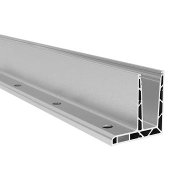 Aluminium Ganzglasgeländer L-Bodenprofil 2500mm 1,0kN Glasgeländer Satin Elox