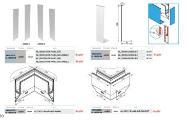 Aluminium Ganzglasgeländer Y-Bodenprofil vorgesetzt 2500mm 2,0kN Glasgeländer Natural Elox