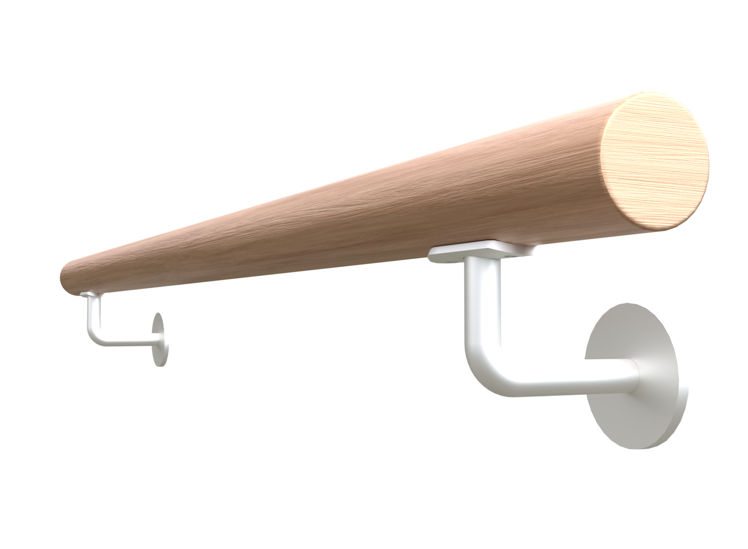 Handlauf Aus Holz, Treppengeländer, Wandhandlauf In Eiche, Enden Gefast - Foto 11