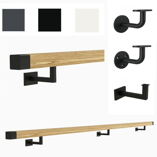 Handlauf Aus Holz, Treppengeländer, Wandhandlauf In Eiche, Enden Gefast - Foto 13