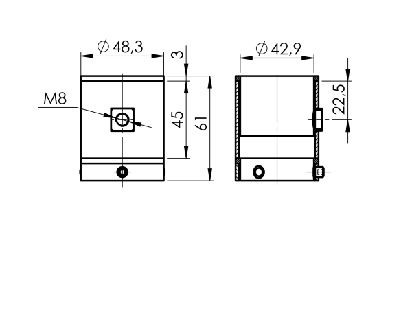 Edelstahl Glashalter Klemme Pfosten Glas verstellbar 42,4 regulierbar Schelle