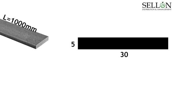 Flachstahl Flacheisen Flachmaterial Flachprofil Flachstange 1000mm x 30x5