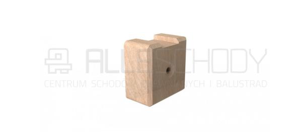 Edelstahl V2A Verbinder mit Gelenk 40x40mm + Holz Adapter INOX Loft Geländer