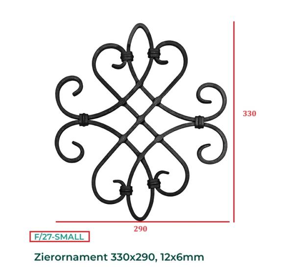 Schmiedeeisen Ornament Zaunrosette Stahlrosette Zierornament Rosette