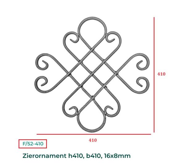 Schmiedeeisen Ornament Zaunrosette Stahlrosette Zierornament Rosette