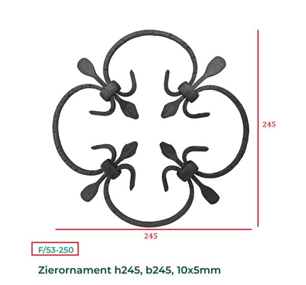 Schmiedeeisen Ornament Zaunrosette Stahlrosette Zierornament Rosette