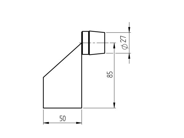 Stahl Torstopper 50x100mm verzinkt